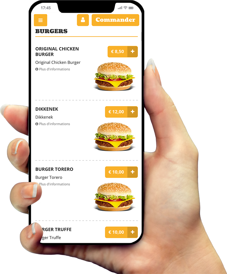 Exemple de notre application sur smartphone